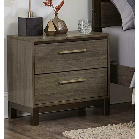 HOME ELEGANCE Collection Night Stand- Grey - 23.5 X 15.75 X 23 In. 1936-4